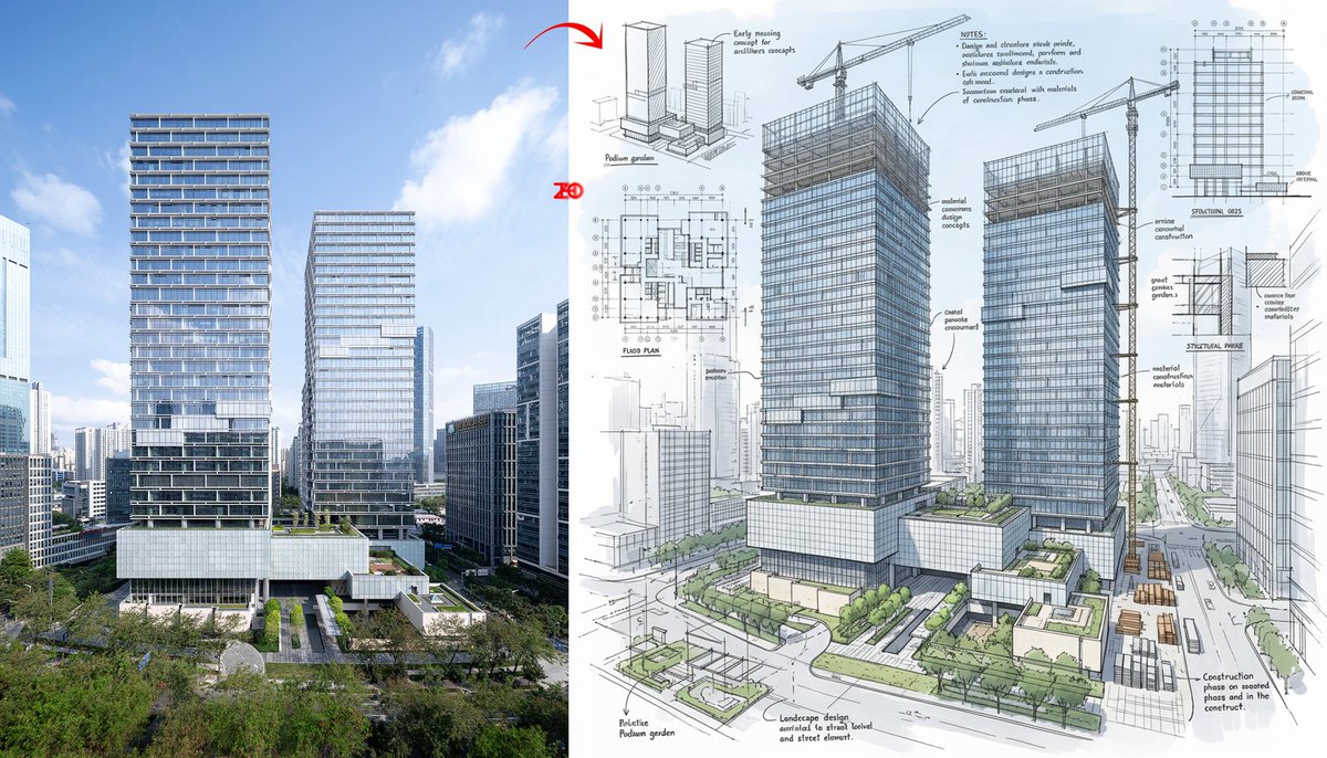 卧槽，Nano Banana Pro 上限太高了！！！！！！

原作者 Kris 的创意太好玩了！延伸了一下：

“I want to see how this was designed｜我想看看这个是如何设计出来的”

把我的清华给🍌Pro，这结果卧槽，太强了，连平面轴测构造都要给我画好了啊啊啊啊啊啊

ZHNO｜创意系列｜Nano Banana Pro