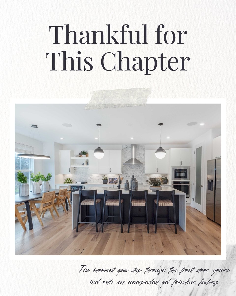 You’ve written so many chapters already, but the best ones begin in a home that feels like peace, purpose &amp; possibility. For the 55+ buyer, right-sizing means finally getting exactly what you need with open spaces, easier living, and a kitchen that says “thankful for this