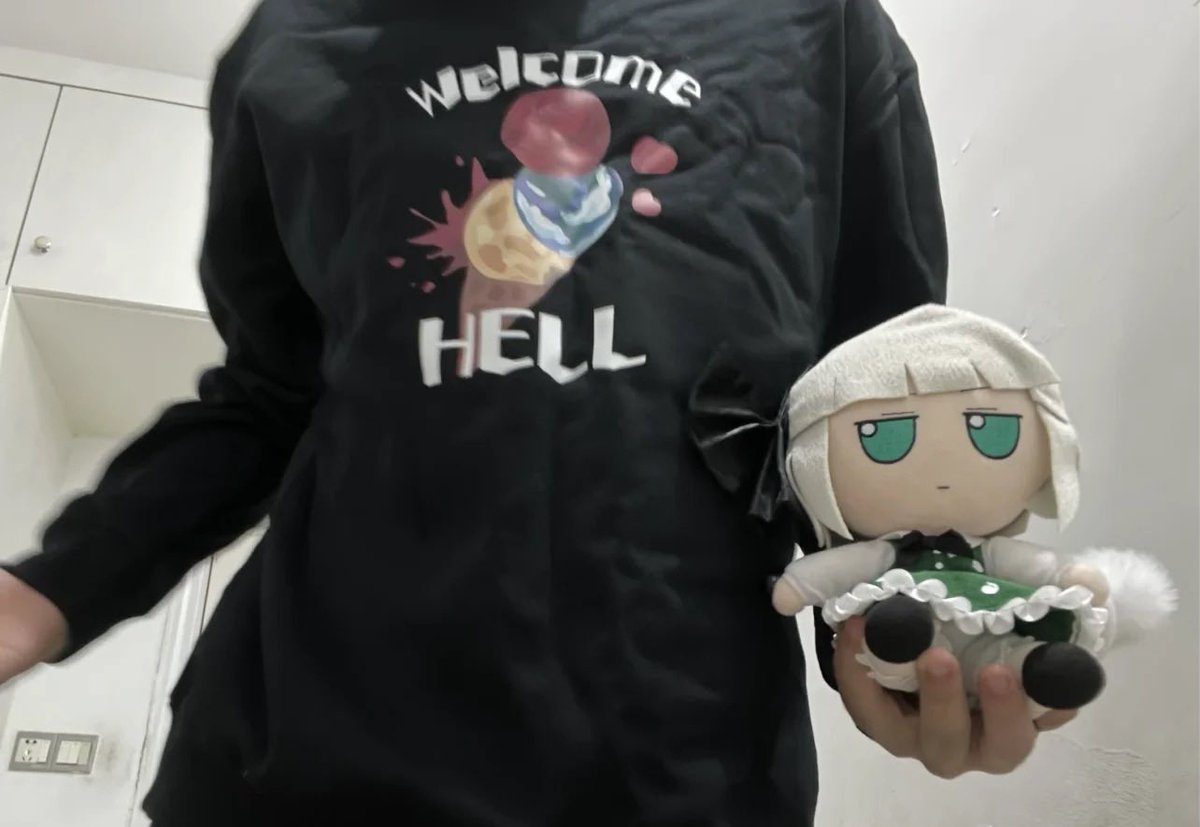 ln2813801's tweet image. #東方Projectᅠᅠᅠᅠ #cospaly 
曾经cos过赫卡提亚，但是这太像便服，出门没人认出来😅。
另外fumo可爱捏。