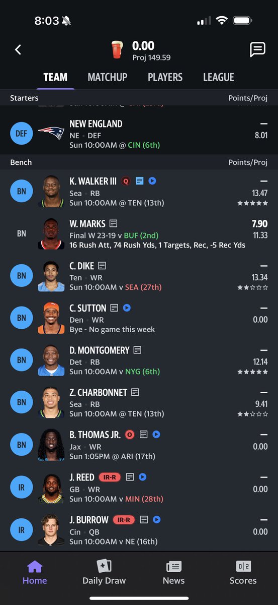 Jnuggz916's tweet photo. @NFL_Convo What would you change? Full PPR thanks! https://t.co/3R0wU1TNjU