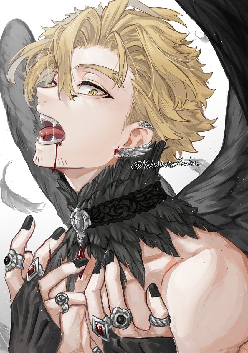 nekohanemocha's tweet image. 🖤🦅🤍