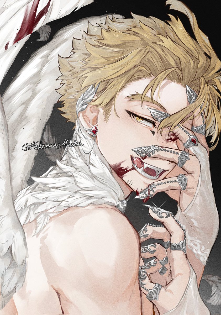 nekohanemocha's tweet image. 🖤🦅🤍