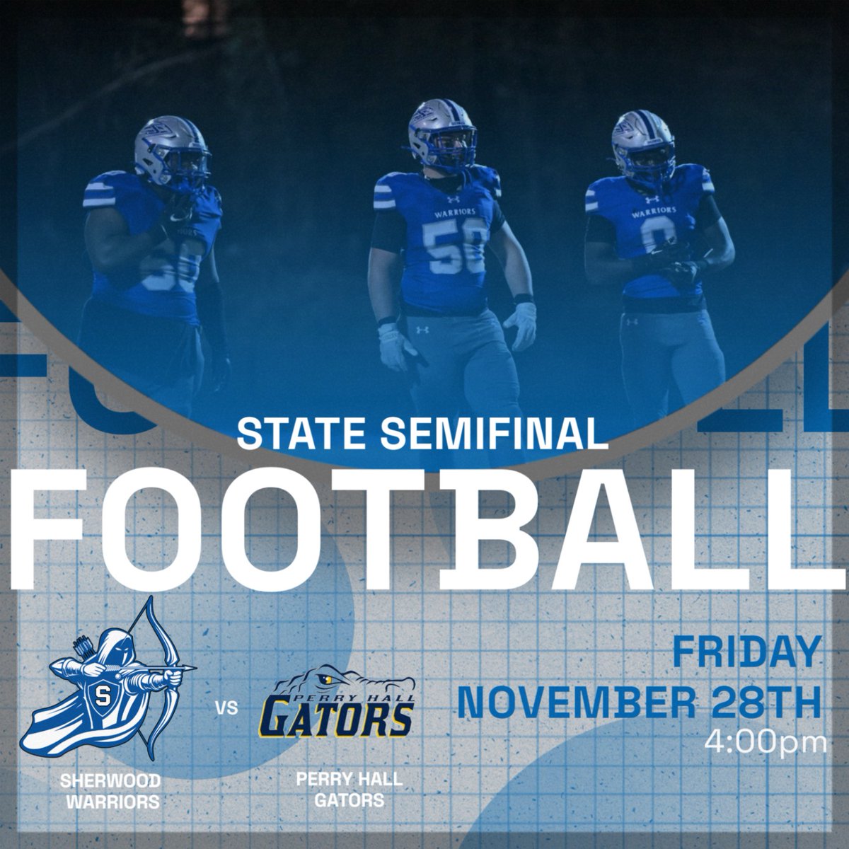 Who needs Black Friday when you can be WARRIOR BLUE 💙🏈💙
Sherwood Football vs. Perry Hall in the STATE SEMIFINAL - Friday, November 28th at 4pm

<a href="/SHSWarrior_FB/">Sherwood Football</a> <a href="/shs_warrior/">SHS Warrior Club</a>
@sherwoodhsfootball @sherwoodwarriorclub