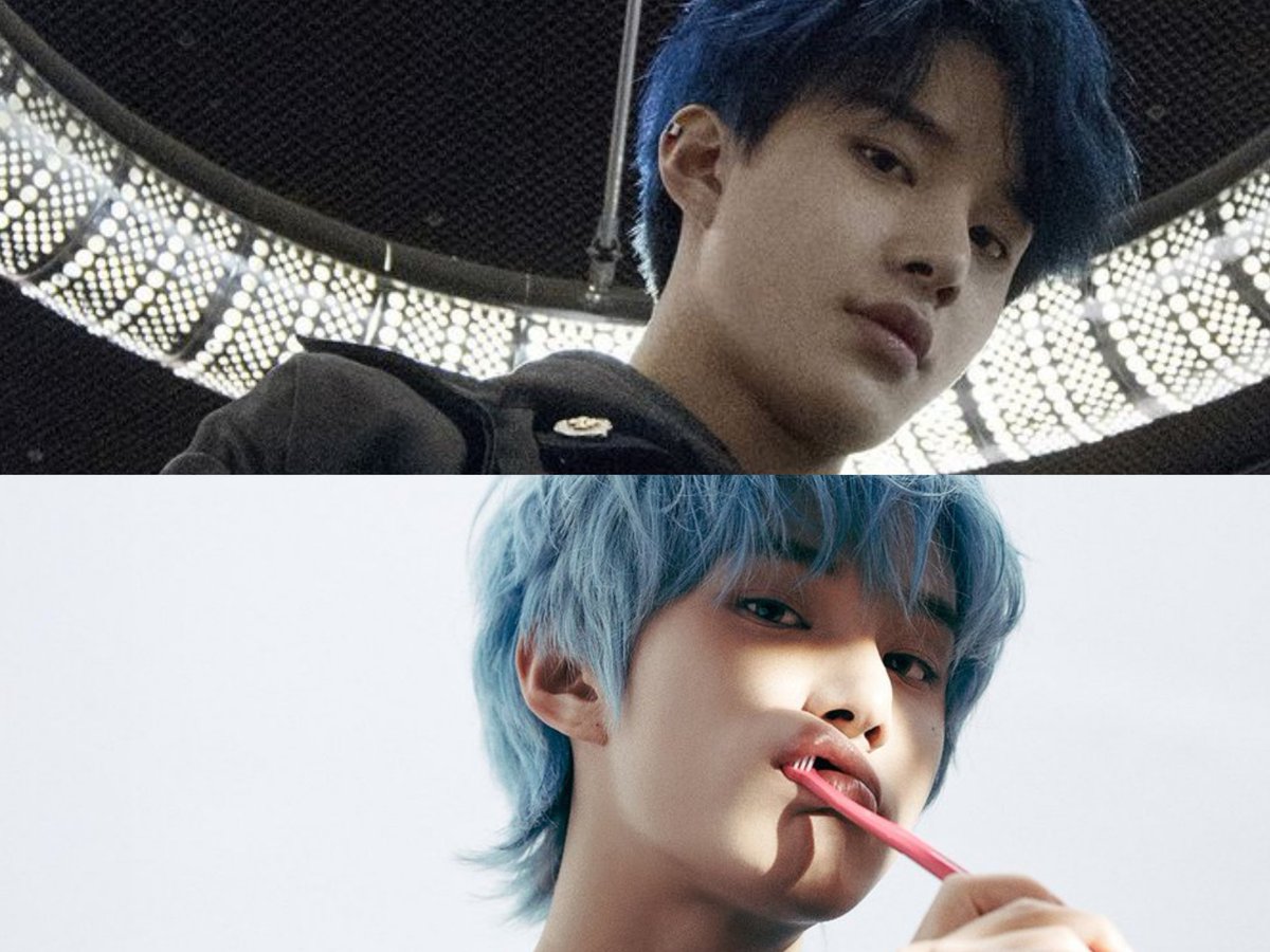nct debut and solo debut both with blue hair