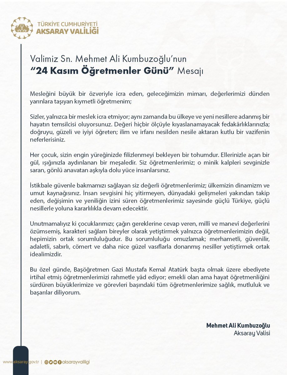 T.C. Aksaray Valiliği (@aksarayvaliligi) on Twitter photo 