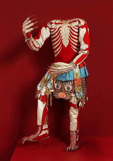 archaeologyart's tweet image. Skeleton Dance Costume. Culture: Tibet. Date: late 19th or early 20th century AD. Medium: Silk and flannel. Dimensions: overall 70 x 60 in. (177.8 x 152.4 cm). Collection: The Metropolitan Museum of Art, New York. Gift of Mrs. Edward A. Nis, 1934.⁣