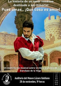 "Garcilaso" una zarzuela- opereta sobre la poesía del poeta y guerrero renacentista. Ultimas entradas para la función de este viernes, día 28
<a href="/Museo_Lazaro/">MuseoLázaroGaldiano</a> 
entradium.com/events/garcila…