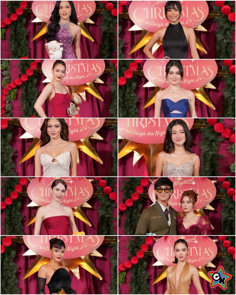 CertKap's tweet image. Metro Best Dressed Females for #StarMagicalChristmas2025 ✨️
• Rain Celmar
• Maymay 
• Krystal Brimner
• Kira Balinger
• Kim Chiu
• Belle Mariano
• Jessy Mendiola
• Fyang Smith
• Maris Racal
• Kai Montinola