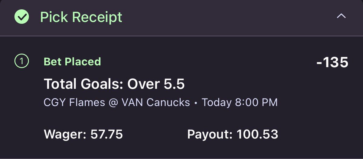 WheezerLocks's tweet photo. NHL POTD!🔒🔥🔥

CGY vs VAN o5.5 (-135)

Chart/data @yourlinemate 📈📊

#Flames #Canucks #NHL #Onyx #GamblingX #Linemate https://t.co/w4xUZEpSp2