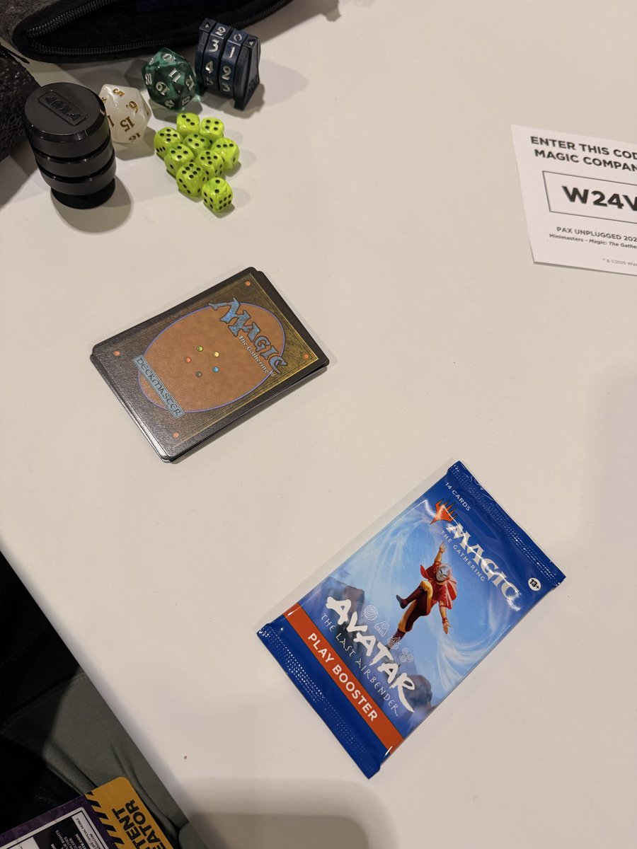 Today, I played a mini masters against a new player who got into Magic bc he loves Avatar. He left up a blocker, not realizing if he attacked with it, he would have won, resulting in my win next turn. I explained the play and let him have the win. GG, new friend.