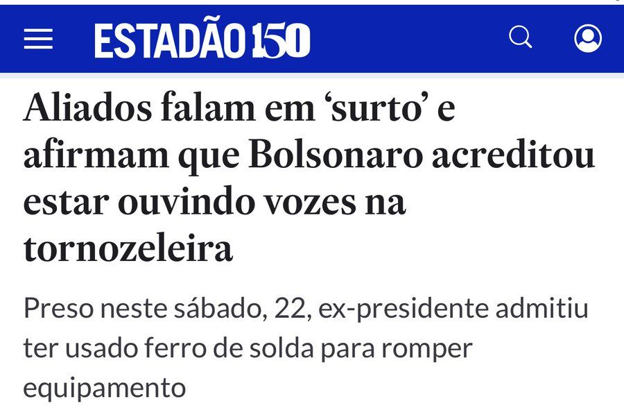 Passou os 'Soluços' entrou os 'Surtos'. Vamos aguardar o próximo 'golpe'