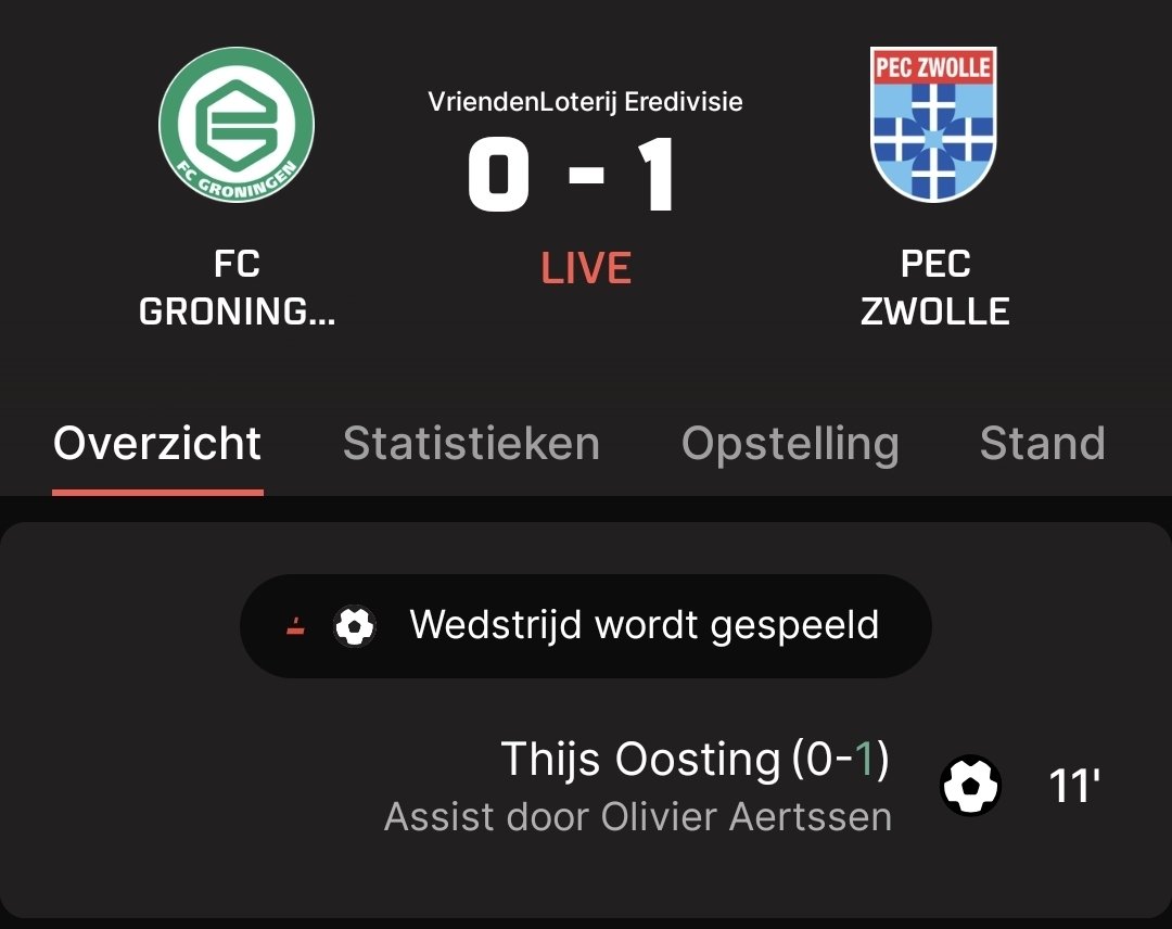 Jaaaaaaa Oosting 0-1 #GROPEC
