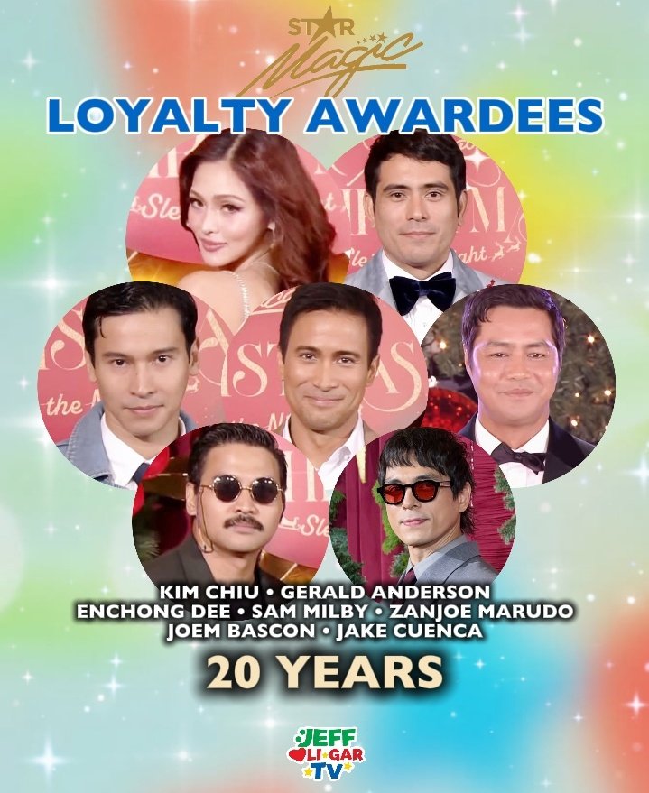 JeffOGarcia47's tweet photo. #StarMagic LOYALTY AWARDEES 2025
#KimChiu
#GeraldAnderson
#EnchongDee
#SamMilby
#ZanjoeMarudo
#JoemBascon
#JakeCuenca
*20 years*
#StarMagicalChristmas2025
#SleighTheNight
#TatakStarMagic
#ABSCBN https://t.co/lXG6EoPL0o