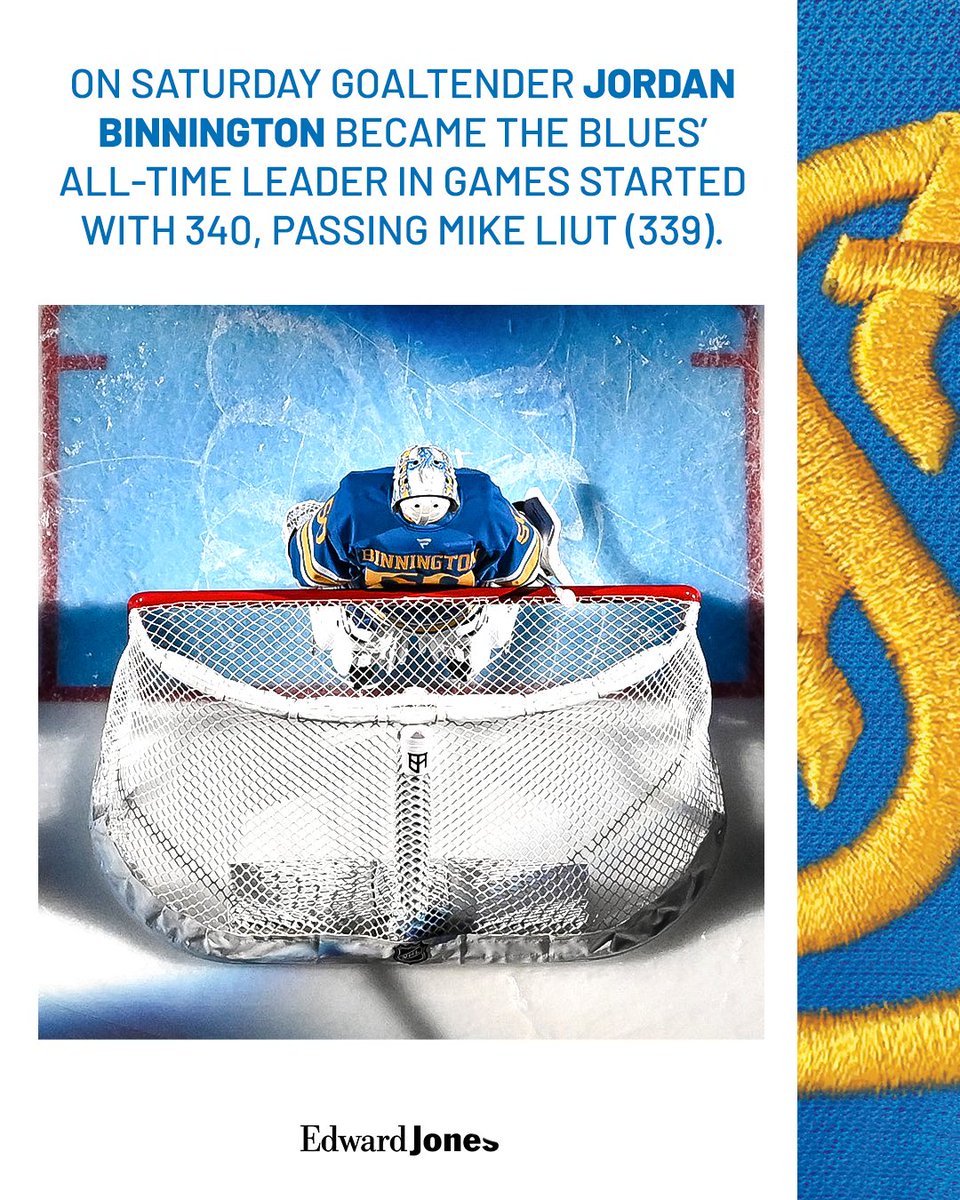 StLouisBlues's tweet image. Another day, another franchise record for Jordan Binnington. #stlblues