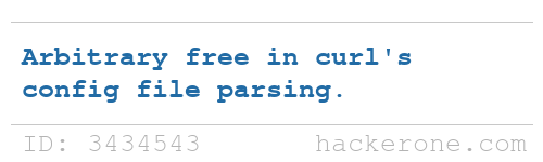 disclosedh1's tweet image. curl disclosed a bug submitted by @Arthur81720542: hackerone.com/reports/3434543 #hackerone #bugbounty