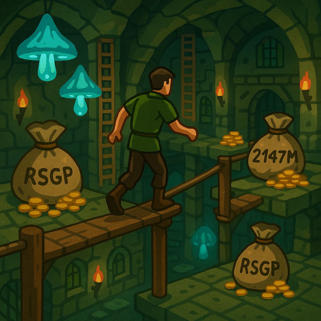 📅 Day 92 » Deep in Dorgesh-Kaan

Agility Week dives underground… Balancing over ancient beams, glowing mushrooms lighting the path, and $RSGP bags stacked across the cavern city. Only the brave make it to the 2147M stash w/out falling into depths below.

linktr.ee/rsgp_solana