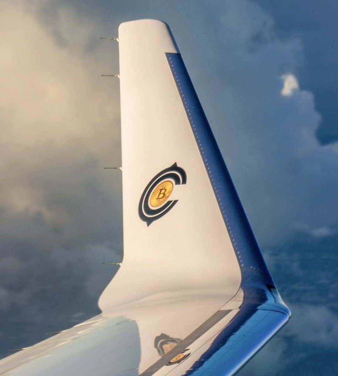 JUST IN: Grant Cardone now has a Bitcoin logo on his private jet. ✈️