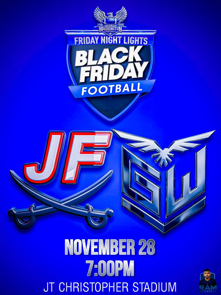 The rematch. Regional Finals. 🦅🦅
#FlyHighIn25 #WeGotUs 
<a href="/GDUB_FB/">GEORGE WASHINGTON HIGH SCHOOL FOOTBALL</a> <a href="/Antonio1Matos/">Antonio Matos</a> <a href="/CoachReavesJr/">Dennis Reaves Jr</a> <a href="/ItsReallydon45/">Donovan Reaves</a> @