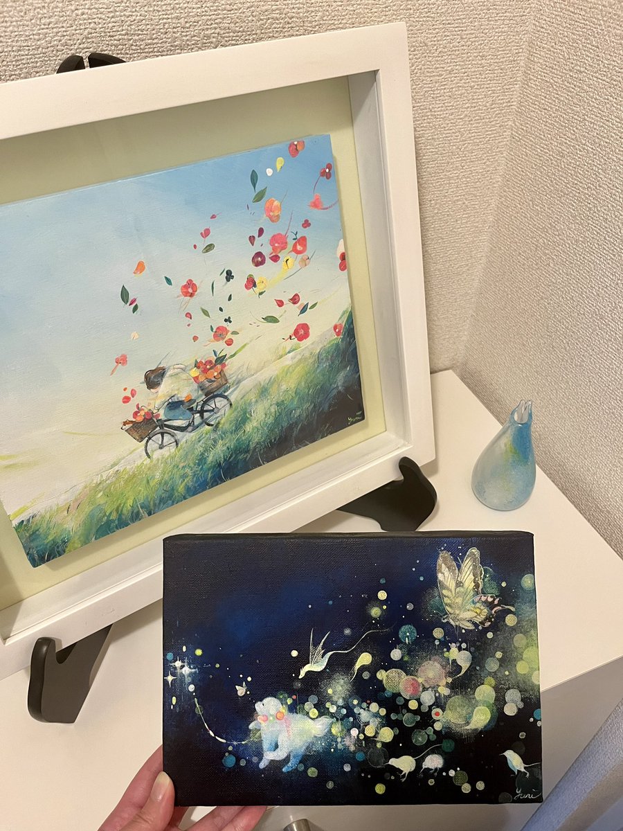 「自分へのご褒美に野崎裕理さんの「エレクトリカル散歩」をお迎えしました 原画で見る」|矢田恵梨子♩アカネノネのイラスト