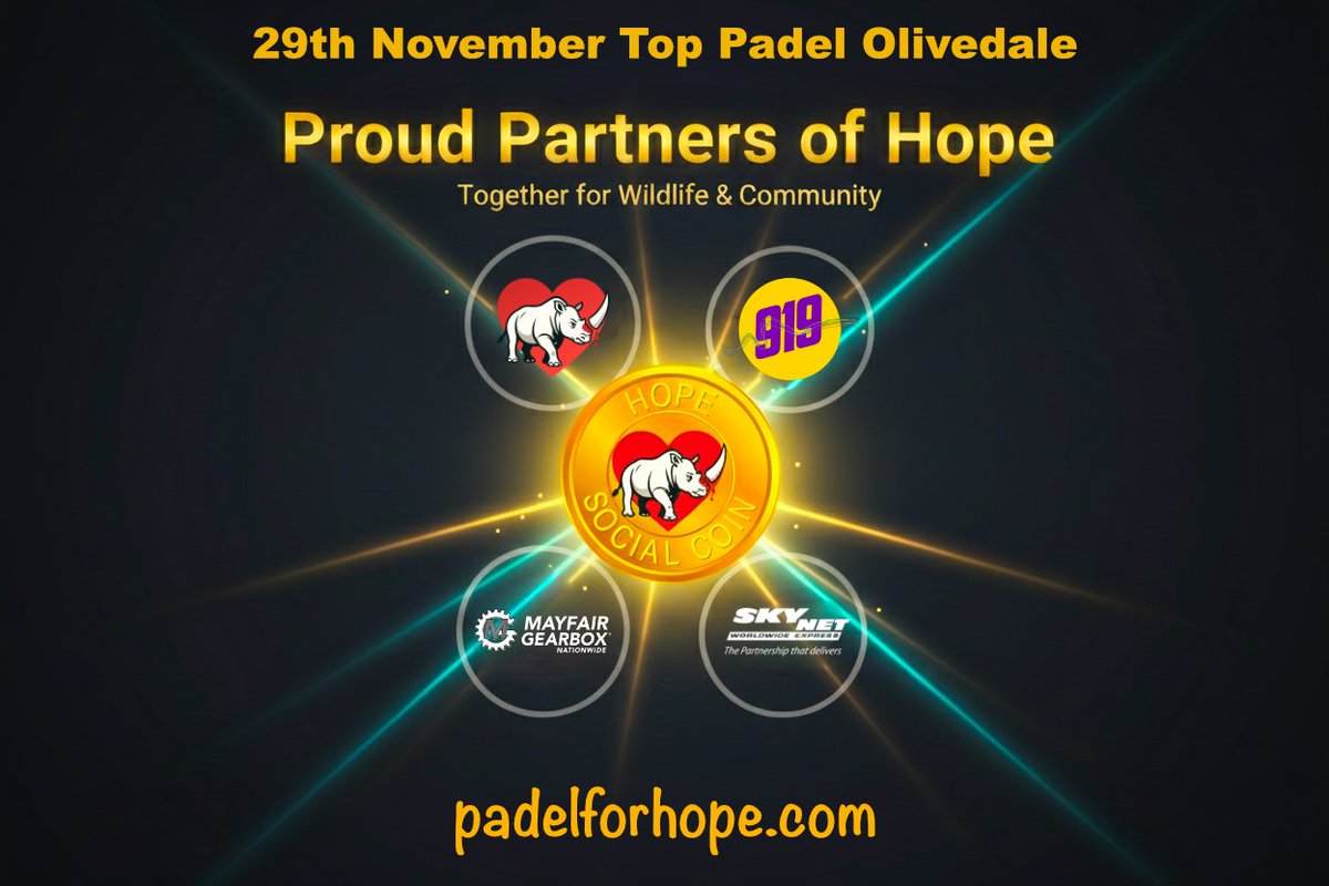 kap98k's tweet photo. Every powerful movement is built by powerful partners.
Proud to stand with:
Mayfair Gearbox  Powering the Drive
SkyNet Connecting Hope
TributeToHope Fueling the Mission
Together, we’re proving that unity + transparency = real impact.
#PadelForHope #PartnerSpotlight #WildlifeConservation #TributeToHope

https://t.co/rCUCh6k9Oy