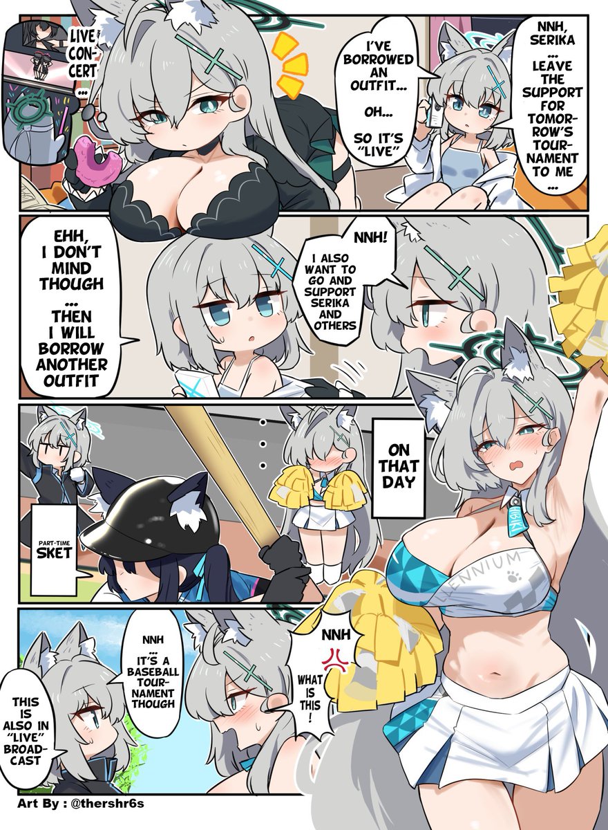 Yukishiro_R's tweet image. 英語版です！
[English Version]

Shiroko and Kuroko who are go to cheer on their 1st-year student

#BlueArchive
#ブルアカ