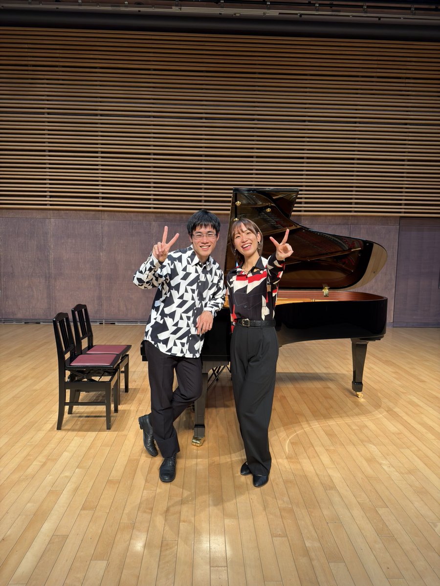 hamanori_pf's tweet image. 昨日、DUO CONCERT終演しました✨詩帆ちゃん今回もありがとう👍@shiho_enmt66 

定番のスラヴ舞曲から、ちょっとマニアックなショスタコーヴィチの”Tahiti Trot”など、盛りだくさん。2年半ぶりのカプースチン含めモリモリすぎてクタクタになりました_(:3」z)_
動画はアンコールの情熱大陸より🎵