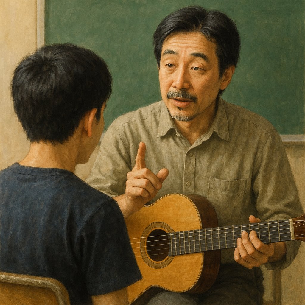 一生忘れない話し。

ヤマハのPMSでアルバイトをしていた時、
尊敬していたギター講師に言われた一言。

「中村くん。音楽ってのは理論をしっかり身につけて、捨てることが大事なんだよ。」

深い。