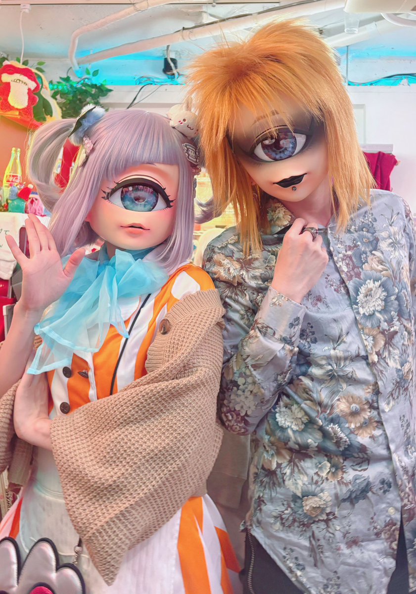 ヒコノさん、久しぶりにツーショもありがとうございました！👁️✨

#monsterparty
#ちもさんフレンズ
#chimofriends
#単眼