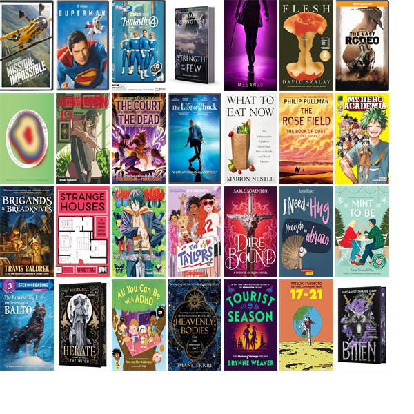 This week the Newbury Town Library has 183 new books and six new movies.  New items include Mission, Superman, The Fantastic Four, The Strength of the Few, M3GAN 2.0, Between Two Kings, Kiss of the Basilisk, Flesh, The Last Rodeo, and Guess Again. wowbrary.org/nu.aspx?p=1684…