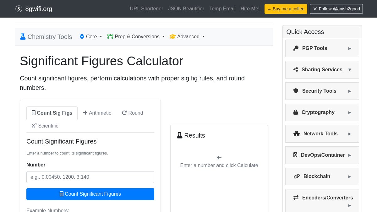 anish2good's tweet image. Need to count significant figures or perform arithmetic with them? Check out this free calculator for step-by-step solutions! 📊 Try it: 8gwifi.org/significant-fi… #Science #STEM #DevTools