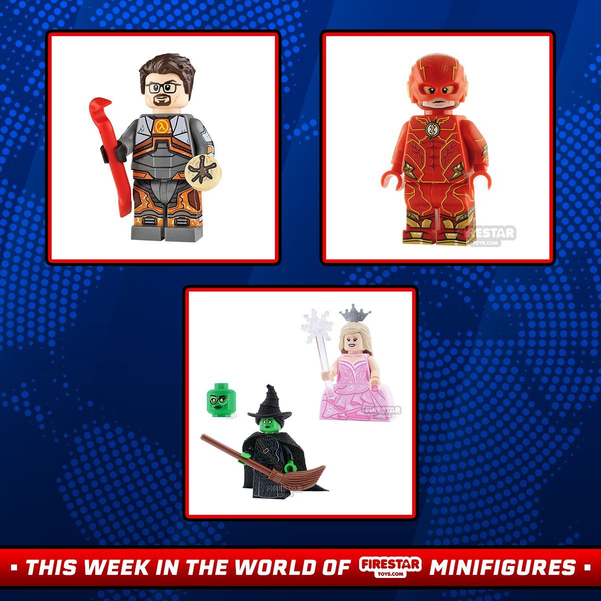FireStarToys's tweet image. THIS WEEK IN THE WORLD OF FST MINIFIGURES 📰🚨 

#lego #afol #tfol #kfol
#firestartoys 
#halflife #legohalflife
#wicked #legowicked
#flash #lego flash