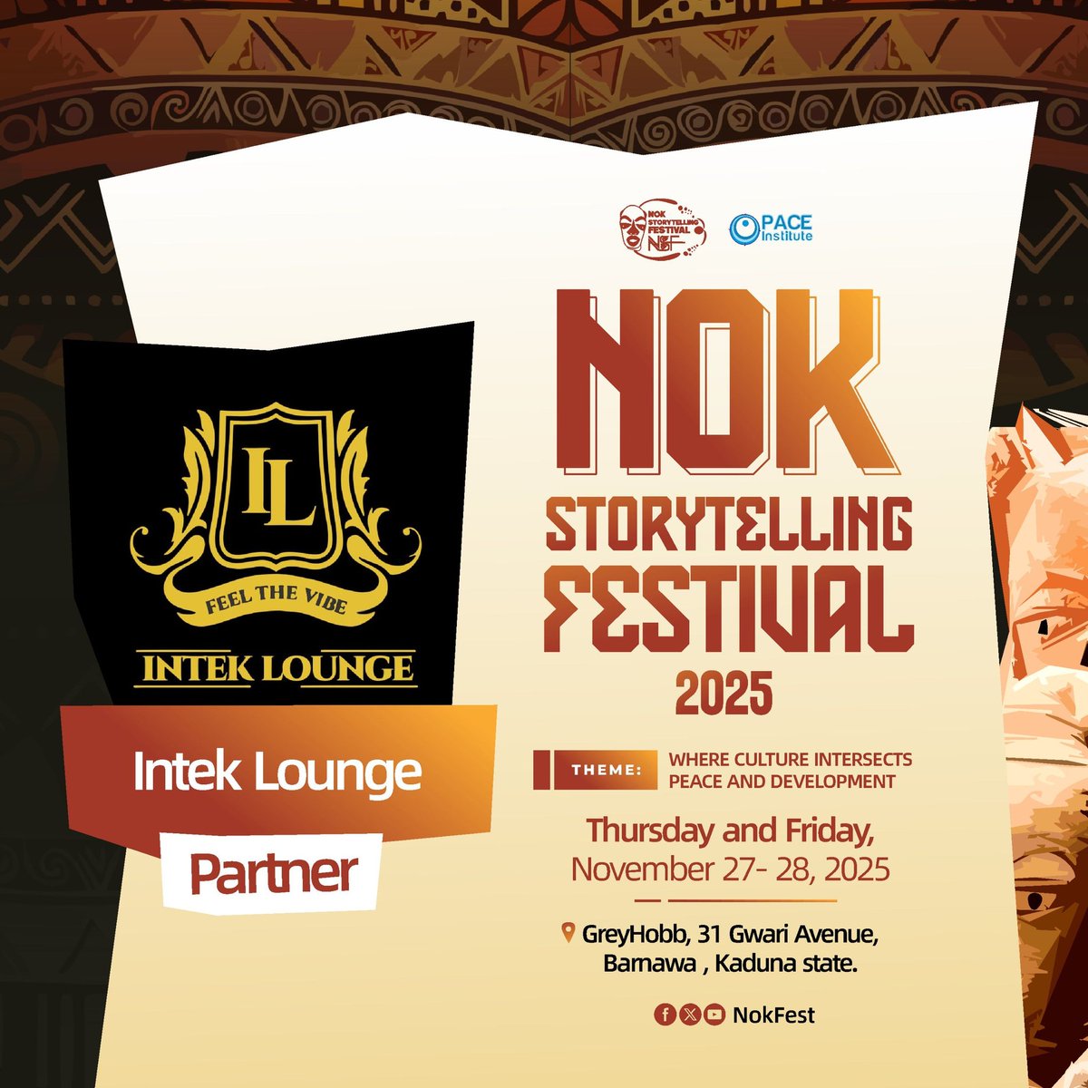 We’re excited to partner with Intek Lounge — your go-to spot for relaxation. It’s a space that blends modern luxury with sophisticated entertainment, combining classic architectural charm and contemporary comfort to create the perfect setting.

#NokFest #NokFest2025