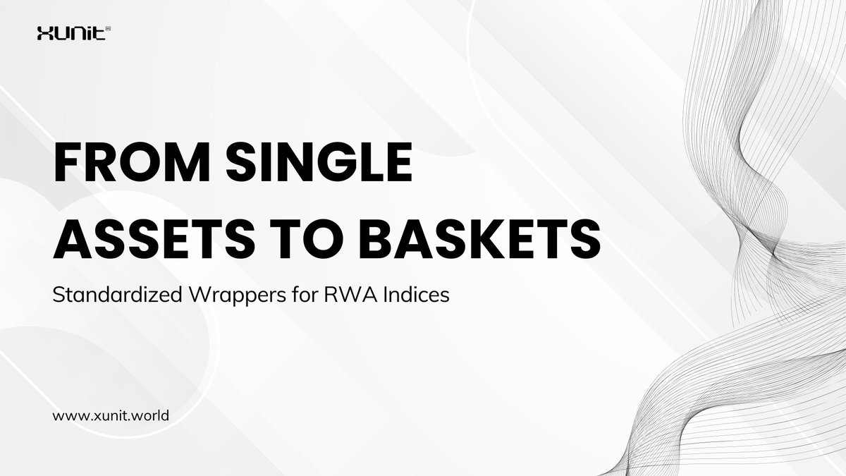 xunit_rwa's tweet image. Single-asset #RWA is just the start.
The real unlock comes from baskets and indices —
curated sets of assets with shared onchain rules.
That’s what #XUnit’s standardized wrappers are designed for. #XLayer #OKX #OKB