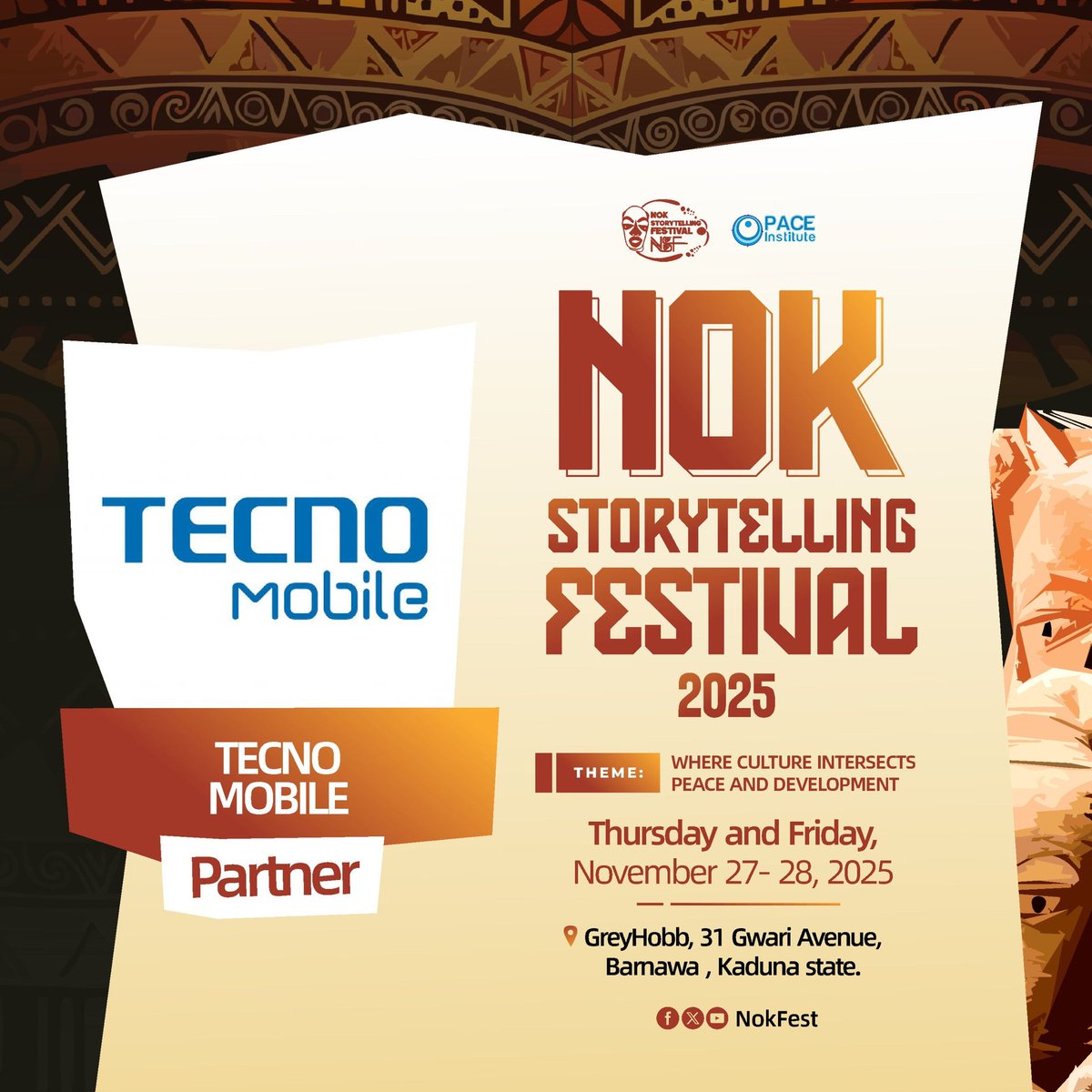 We are excited to partner with TECNO Mobile, a premium smartphone brand established in 2006 and known for its focus on emerging markets. TECNO has become a major global player, particularly strong in Africa.

#NokFest #NokFest2025
