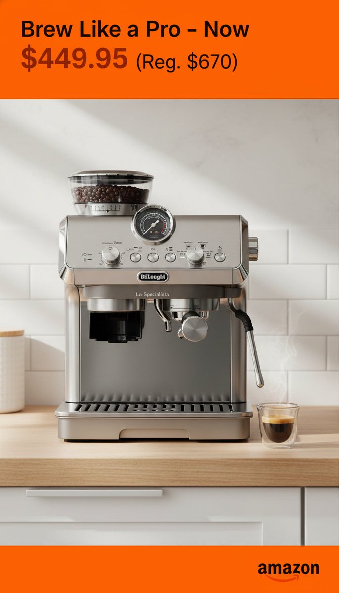 smarttrendfinds's tweet image. Brew like a pro at home—De’Longhi’s La Specialista Arte Evo Espresso Machine is now $449.95 (Reg. $670).  #affiliatelink #BlackFriday 
amazon.com/dp/B0DGRTWFKJ?…