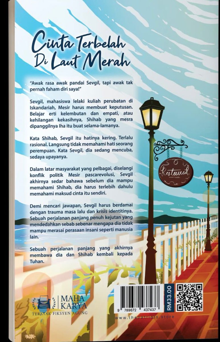 BukuMahakarya's tweet image. Cinta Terbelah Di Laut Merah, karya sulung @ilhammazalan tampil dengan edisi kemaskini! 

Ada juga bab tambahan dek penulis letih disoal apa terjadi pada masa depan watak utama tiap kali bertemu pembaca🤣❤️

Terima kasih @kymnasyrah atas reka sampul yang cantik ini ❤️