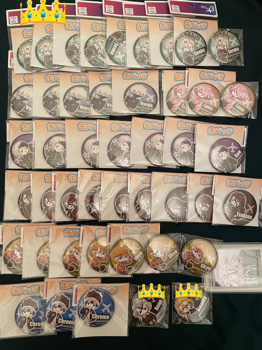 dr.stone スキマストア フライトジャケット缶バッジ 30個 あさぎりゲン