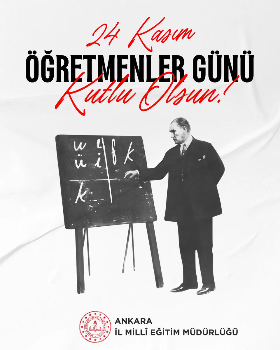 "Eserin üzerinde imzası olmayan yegâne sanatkar öğretmendir."
24 Kasım Öğretmenler Günü kutlu olsun 💐

#HatıranYeter
<a href="/tcmeb/">Millî Eğitim Bakanlığı</a>
<a href="/Yusuf__Tekin/">Yusuf Tekin</a> <a href="/Murat4Kucukali/">Murat Küçükali</a>