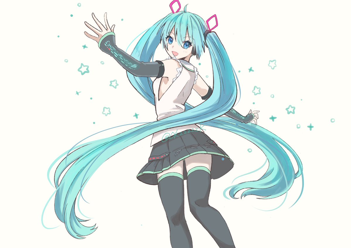 Okzzzzzk's tweet image. 気になったから使って描いてみた。
 #Sketchドロー　
#初音ミク