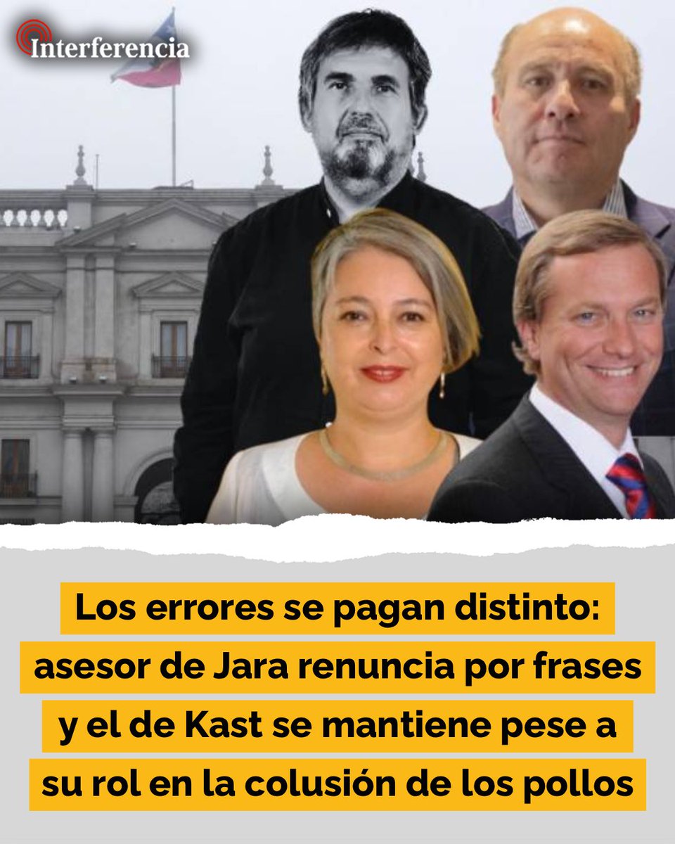 InterferenciaCL's tweet image. Jorge Quiroz, economista del equipo de José Antonio Kast, fue parte de la formulación del caso de coordinación de precios y registra una condena por manejo en estado de ebriedad. Él se mantiene en el equipo, a diferencia de Darío Quiroga, quien salió del grupo de Jeannette Jara…