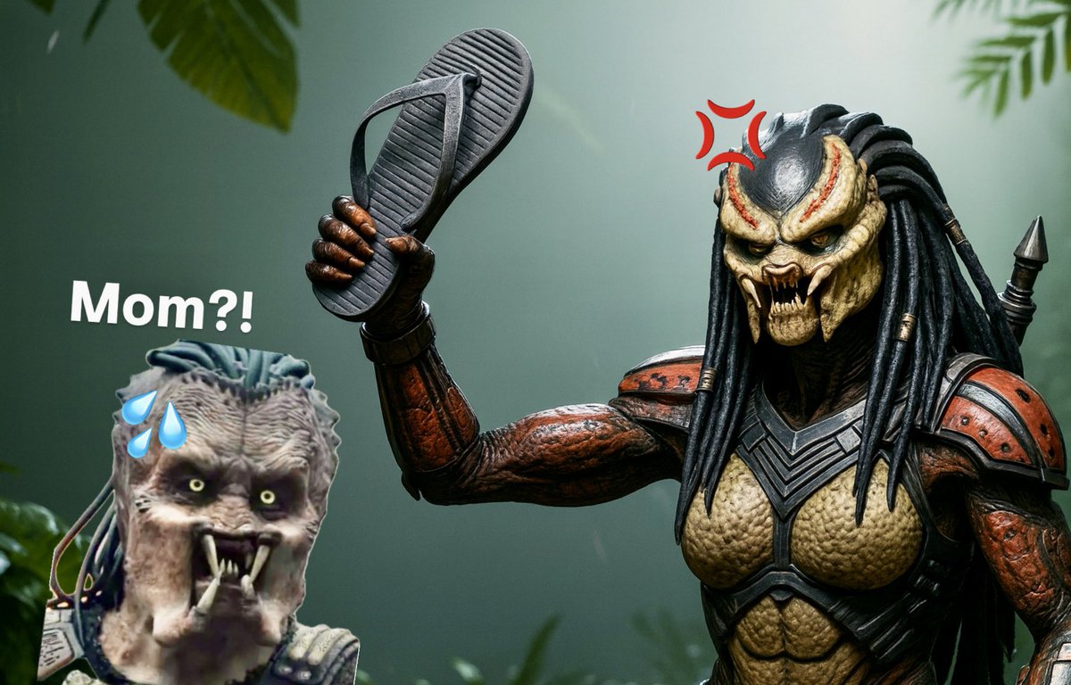 DelPapa_88's tweet image. In the next Predator movie.. 😆

#PredatorBadlands #predators #dek #yautja

AI generated