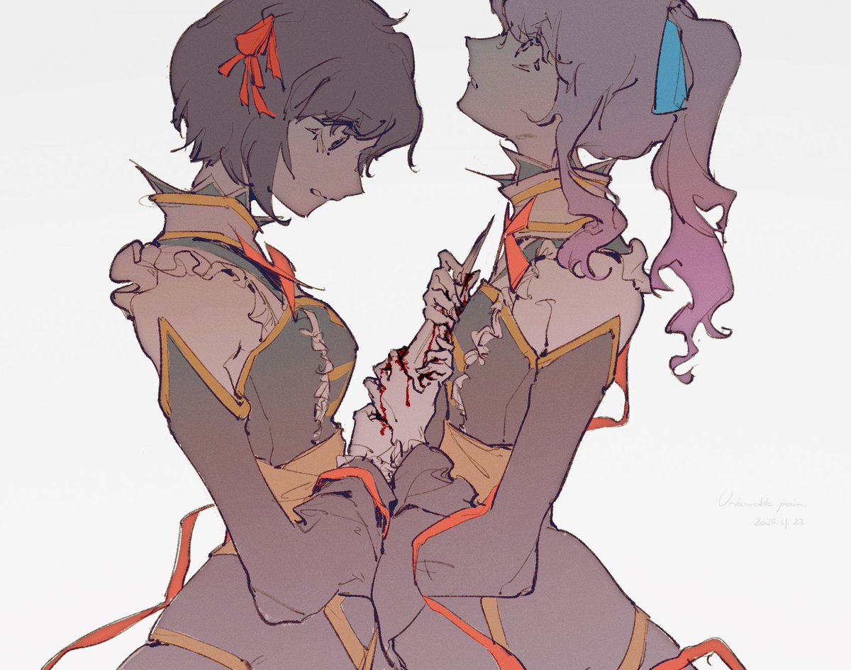 torikologe's tweet photo. CW: blood, suicidal attempt

#25jiShipWeek
Unbearable Pain https://t.co/1WHJSVZFPi
