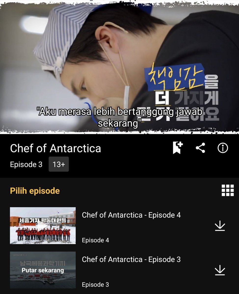 SuhoCommunityID's tweet image. Chef of Antarctica episode 3 dan 4 sudah tayang di viu 🙌

#SUHO #수호 #준면 #chefofantarctica