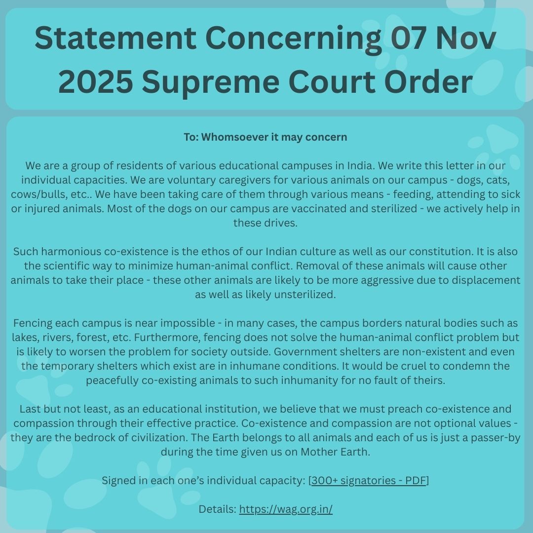 Statement Concerning 07 Nov 2025 Supreme Court Order
wag.org.in/2025-11-07-sta…
