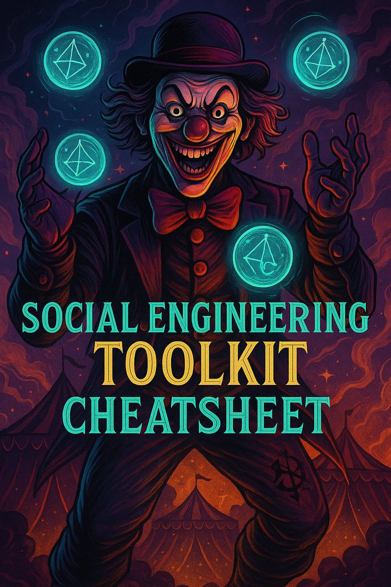 Anastasis_King's tweet image. 🎭 Social Engineering Cheatsheet

A practical, awareness-focused guide on understanding and defending against human-focused manipulation techniques.

🔖 #SocialEngineering #InfoSec #CyberSecurity #SecurityAwareness #HumanSecurity #Phishing #OnlineSafety