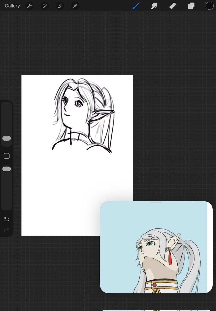 cloudia030's tweet image. Omg I just gave it a try and it came out terrible 😭 #frerien