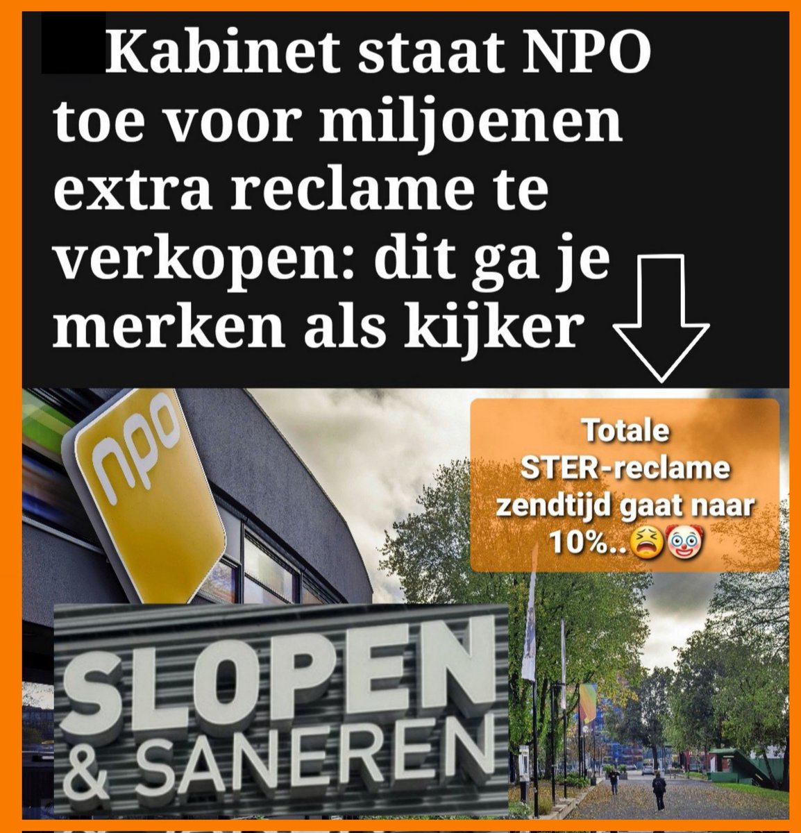 VRT ARD ZDF WDR BBC: Nauwelijks of GEEN hinderlijke #reclameboodschappen. Het was hier al tenenkrommend, met reclameblokken van soms wel 8! Minuten, maar dat wordt bij de #NPO vanaf nu dus nog erger. Je kunt wel zien dat alleen de #VVD nog maar de dienst uitmaakt. NPO-tje helpen.