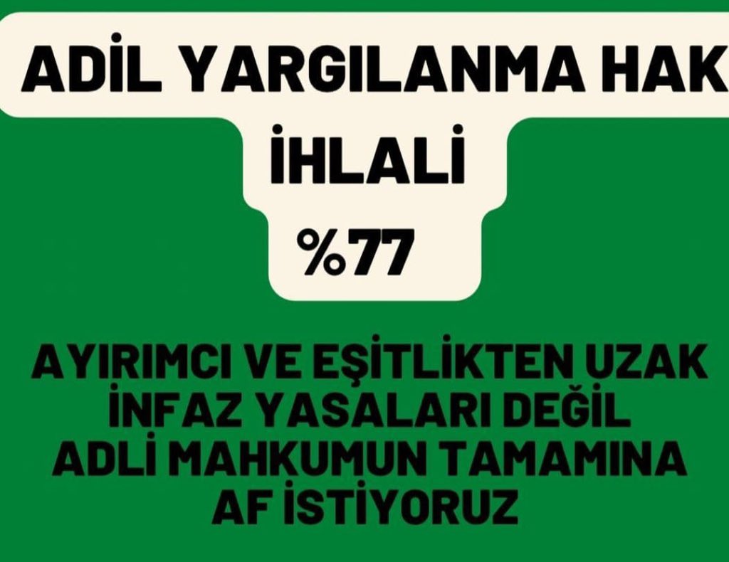 Çözüm GenelAF
İçeridekiler için zaman ağır geçiyor, dışarıdakiler için daha da ağır. Bu yükü hafifletmek, bir devletin merhamet gücüdür.
<a href="/RTErdogan/">Recep Tayyip Erdoğan</a> <a href="/dbdevletbahceli/">Devlet Bahçeli</a> <a href="/eczozgurozel/">Özgür Özel</a> <a href="/NumanKurtulmus/">Numan Kurtulmuş</a> <a href="/DEMGenelMerkezi/">DEM Parti</a> <a href="/YildizFeti/">Feti Yıldız</a> <a href="/yilmaztunc/">Yılmaz TUNÇ</a> <a href="/avabdullahguler/">Abdullah Güler</a> <a href="/AvOzlemZengin/">Av. Özlem Zengin 🇹🇷</a> <a href="/mehmetucum/">Mehmet Uçum</a>