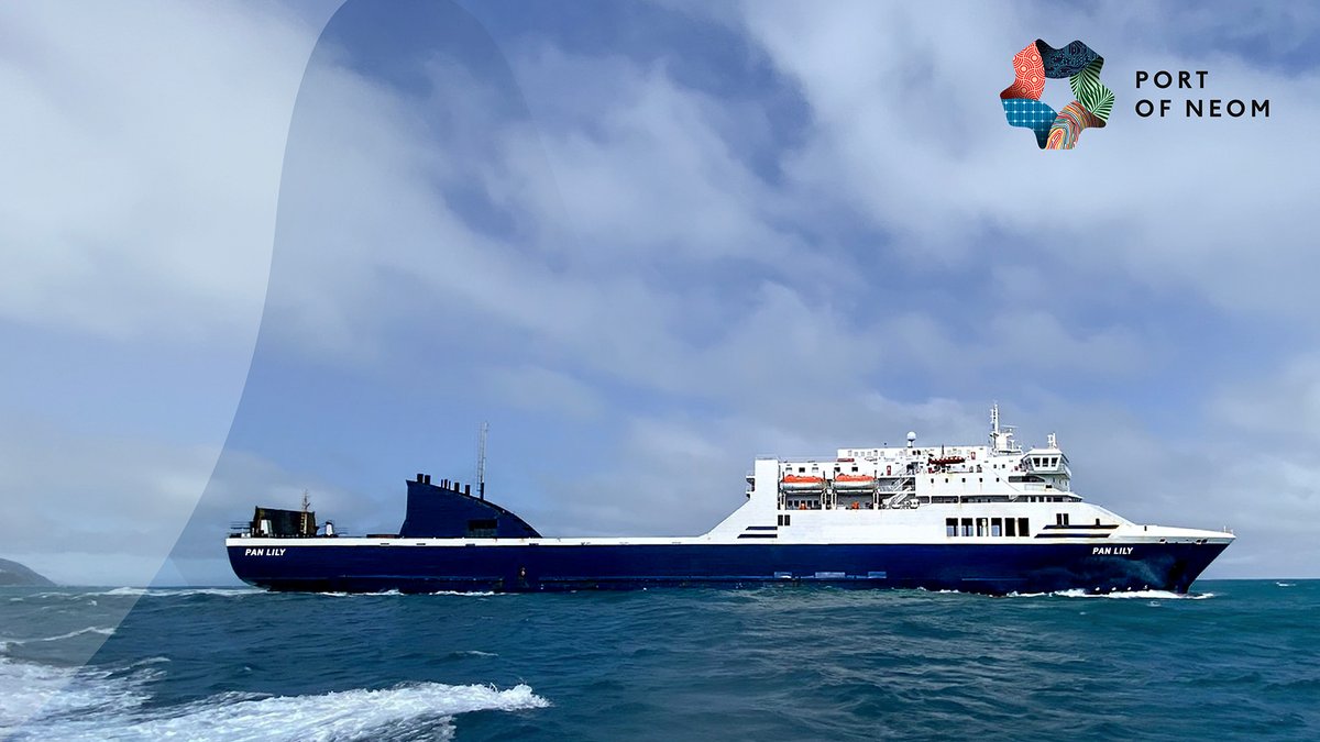 NEOMOxagon's tweet image. Port of NEOM welcomes @PanMarineGroup as a new ROPAX partner. Additional service between Port of Safaga and Port of NEOM with first sailing arriving the first week of December 2025.

Four fixed sailings per week | Seven‑hour crossing | 130 trucks and 100 cars | FMCG, e‑commerce,…