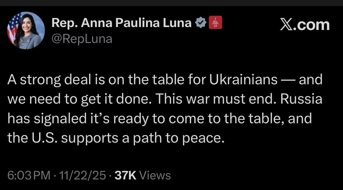 She doesn’t even try to hide that she’s a spokesperson for Putin serving in the US Congress. Post after post, day after day, echoing Russian propaganda. Truly sad that people in Pinellas County have chosen this as their representation.